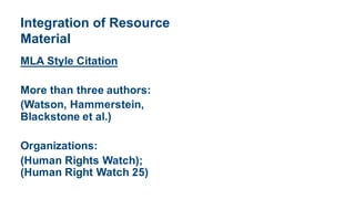 English Comp Modular Citations Slides for CLEP English composition modular | PDF