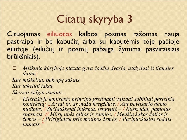 Citavimas skyryba Citavimas skyryba