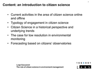 The role of citizen science in environment management | PDF