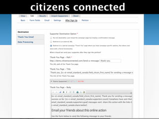 citizens connected

• Easy to dev in D7:
 • ctools / entities / fieldable
 • ctools / plugins
    •   Email addy auto look...