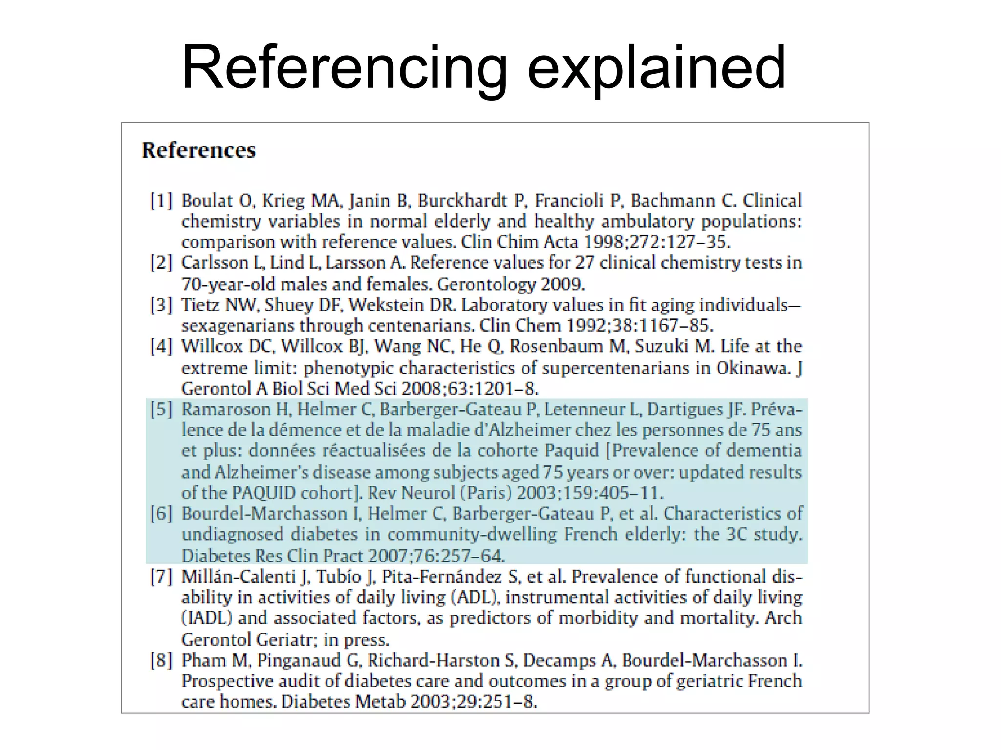 Referencing explained
 
