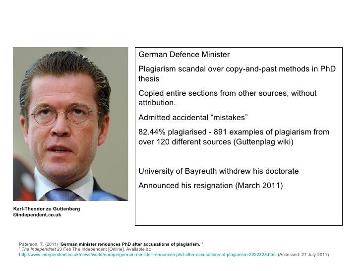 German defence minister phd thesis