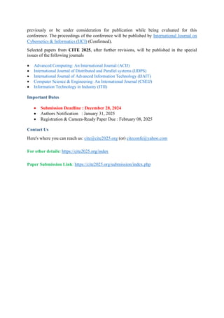3rd International Conference on Computing and Information Technology ...