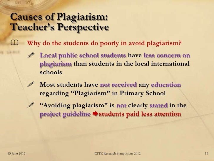 Causes of plagiarism