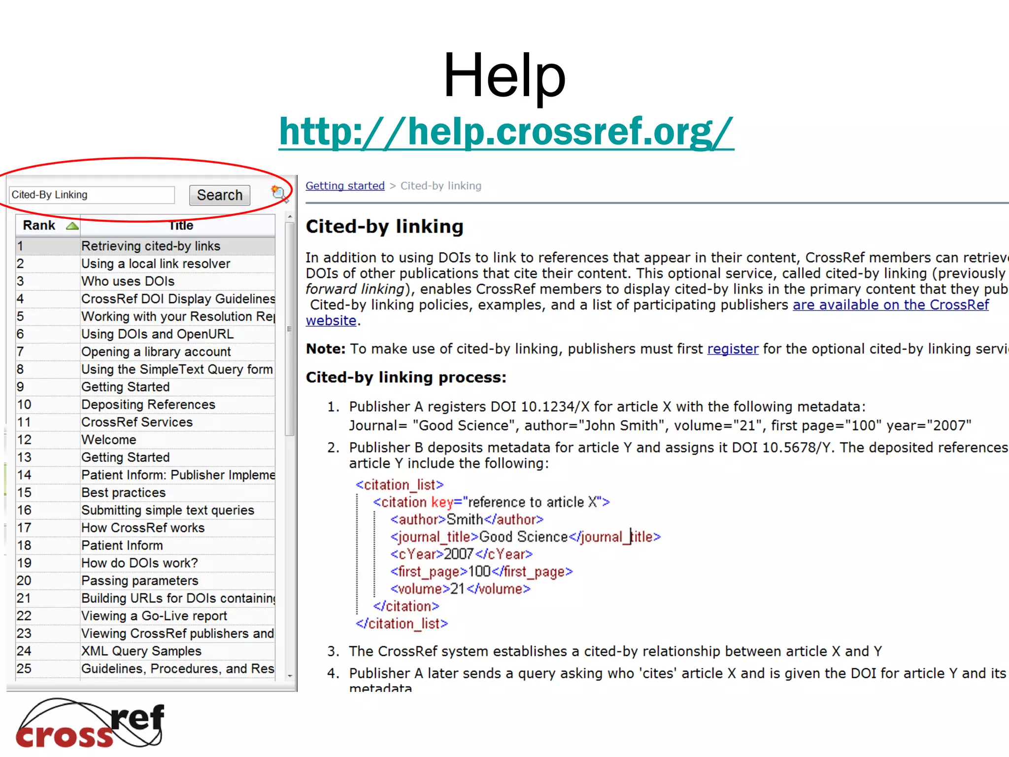 http://help.crossref.org/
Help
 