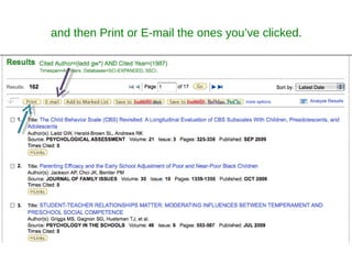 and then Print or E-mail the ones you’ve clicked. 
