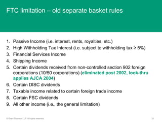 Cite Foreign Tax Credit Presentation By Randy Free January 2011 | PPTX