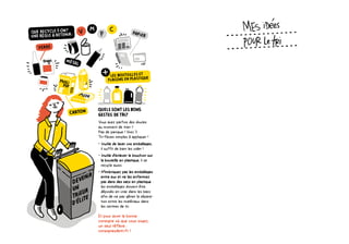 Vous avez parfois des doutes
au moment de trier ?
Pas de panique ! Voici 3
Tri-flexes simples à appliquer !
- Inutile de laver vos emballages,
il suffit de bien les vider !
- Inutile d’enlever le bouchon sur
la bouteille en plastique, il se
recycle aussi.
- N’imbriquez pas les emballages
entre eux et ne les enfermez
pas dans des sacs en plastique�:
les emballages doivent être
déposés en vrac dans les bacs
afin de ne pas gêner la sépara-
tion entre les matériaux dans
les centres de tri.
Et pour avoir la bonne
consigne où que vous soyez,
un seul réflexe :
consignesdetri.fr !
 