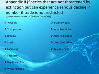 Convention on the international trade in endangered species of wild ...