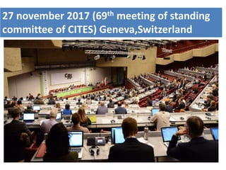 27 november 2017 (69th meeting of standing
committee of CITES) Geneva,Switzerland
 