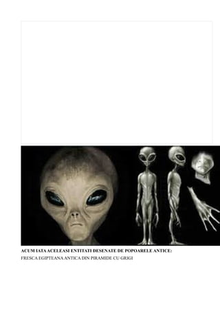 ACUM IATAACELEASI ENTITATI DESENATE DE POPOARELE ANTICE:
FRESCA EGIPTEANAANTICA DIN PIRAMIDE CU GRIGI
 