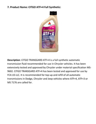 Citgo product information metro | PDF