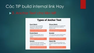 Các TIP build internal link Hay
3. Anchor Text cho liên kết
 