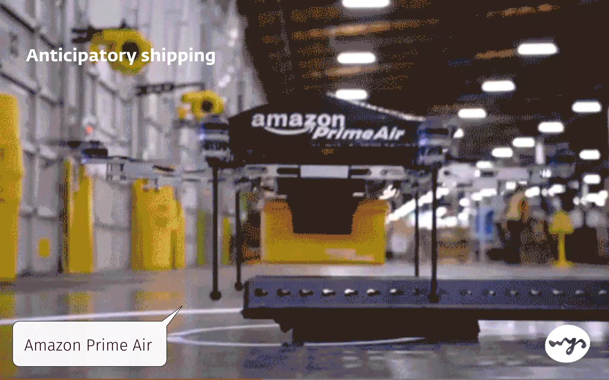 Amazon Prime Air
Anticipatory shipping
 