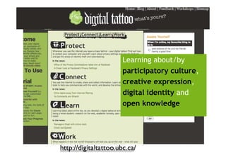 Learning about/by
participatory culture,
creative expression,
digital identity and
open knowledge




     www.eoi.es
 