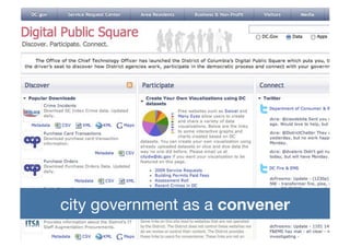 city government as a convener
                            !
 