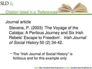 Perilous Example Proper Citing and referencing academic sources.ppt