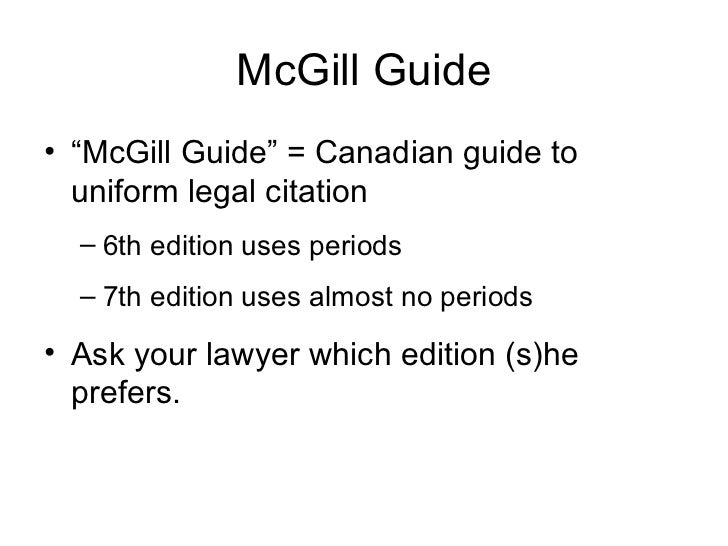 Citing canadian case law and legislation