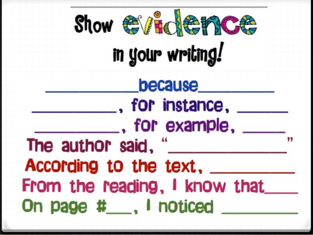 Citing claim, evidence and reasoning in an article