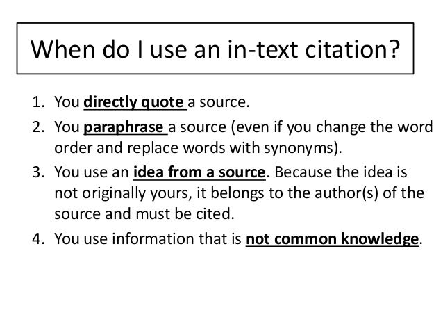 Citing Evidence
