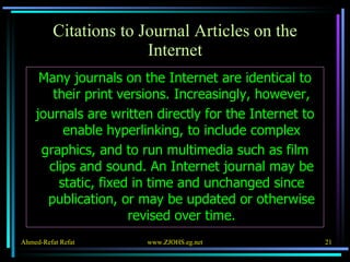 Citing Internet Sources How To Cite An Internet Site ثبت مصادر ال Citing Internet Sources How To Cite An Internet Site ثبت مصادر ال