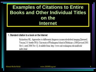 Citing Internet Sources How To Cite An Internet Site ثبت مصادر ال Citing Internet Sources How To Cite An Internet Site ثبت مصادر ال