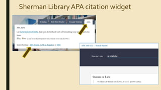 Sherman Library APA citation widget
 