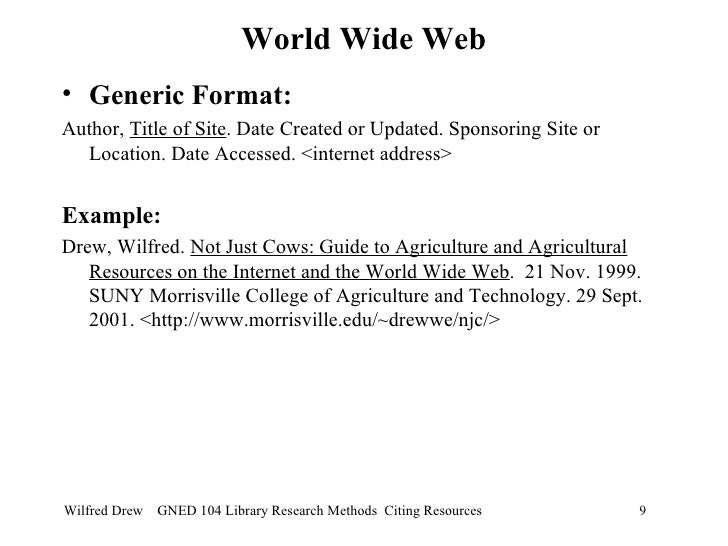 bibliography format mla