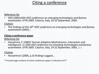 Understanding Citing & referencing harvard style | PPT