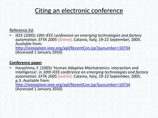 Understanding Citing & referencing harvard style | PPT