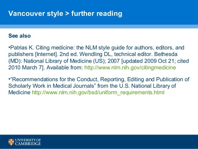 Citing &amp; referencing