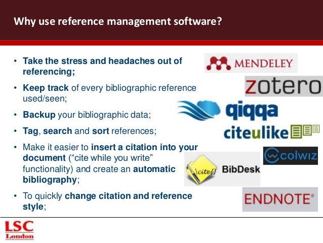Citing, referencing, and reference management software Citing, referencing, and reference management software