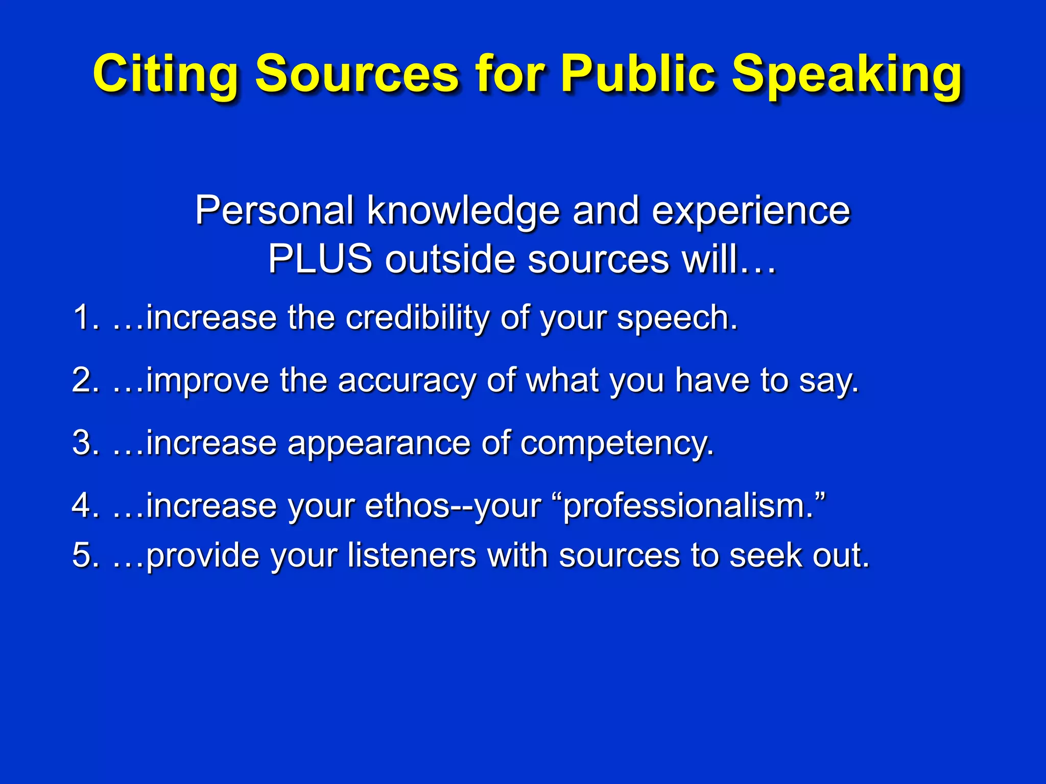How to Cite Sources in a Speech | PPTX
