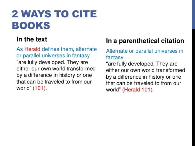 how to cite a book in an essay examples