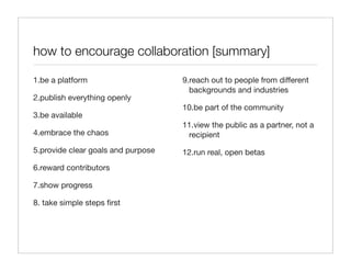 Citizen Happiness Workshop Part 2: The Building Blocks
