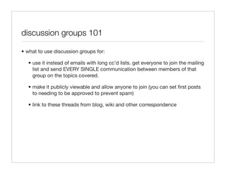 Citizen Happiness Workshop Part 2: The Building Blocks