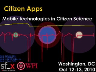 Mobile technologies in Citizen Science Washington, DC Oct 12-13, 2010 