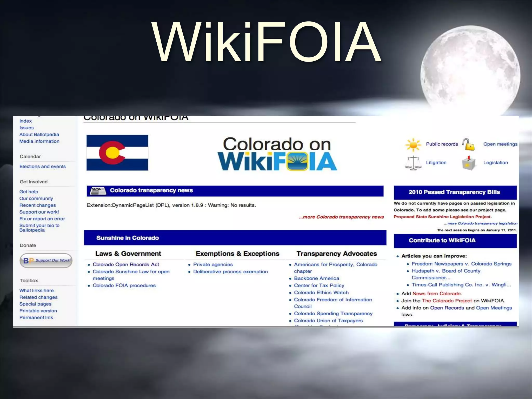 WikiFOIA
 