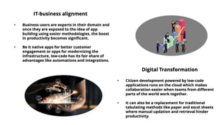 Leverage the power of citizen development with low-code.