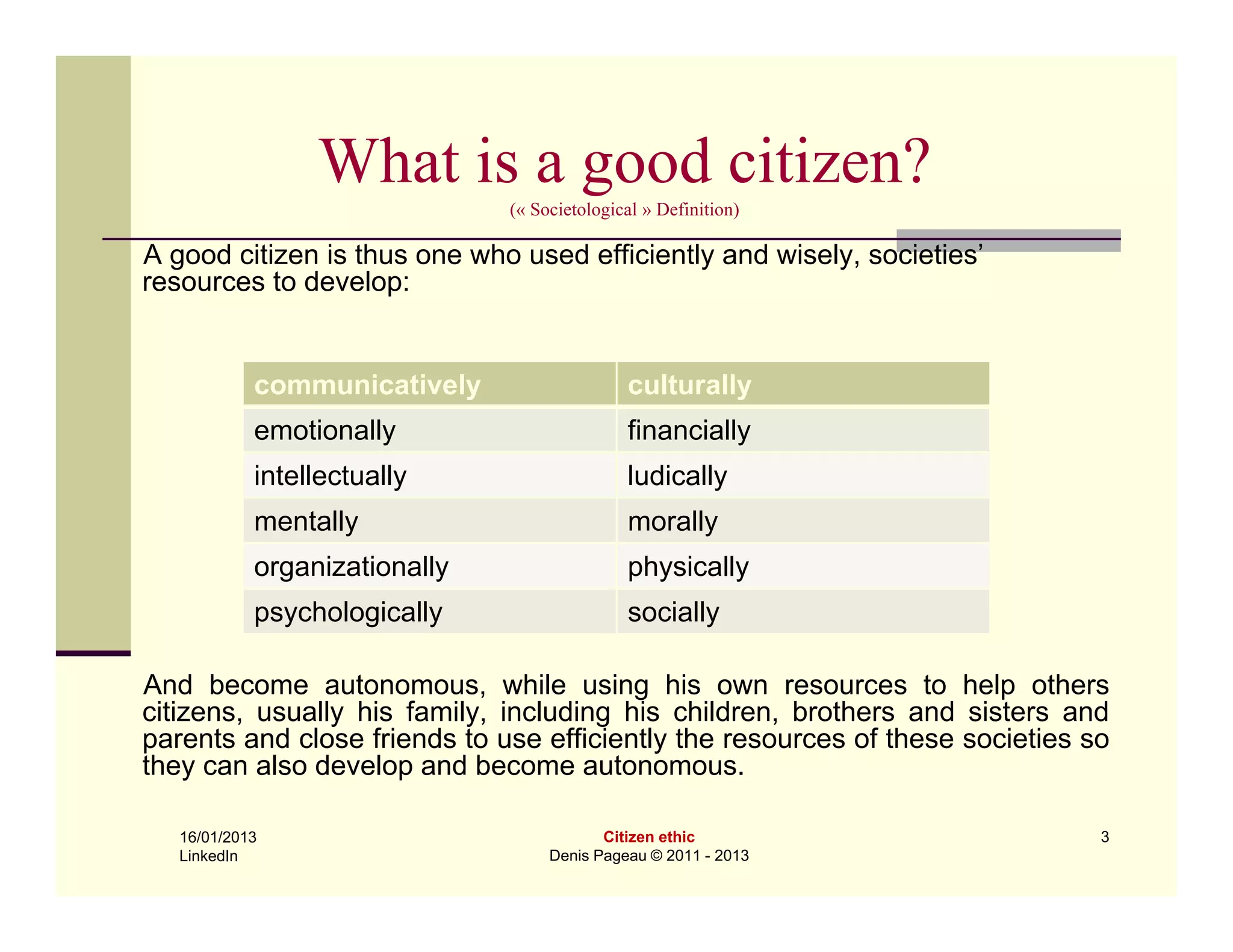 Citizen ethic | PDF