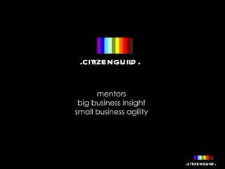 mentors  big business insight  small business agility  .citizenguild.  