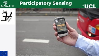 Source: Mapping for ChangeEveryAware website at http://www.everyaware.eu
Participatory Sensing
 