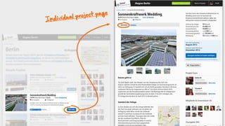 Individual project page
 