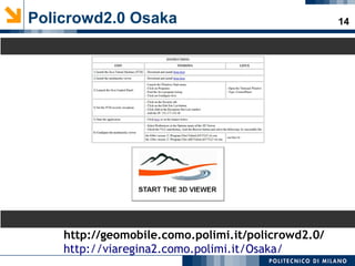 14Policrowd2.0 Osaka
http://viaregina2.como.polimi.it/Osaka/
http://geomobile.como.polimi.it/policrowd2.0/
 