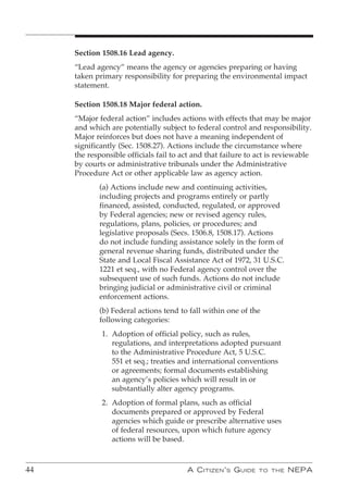 Citizens Guide To NEPA