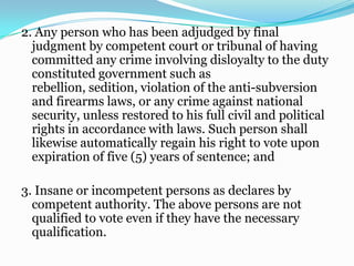 Citizenship and Suffrage