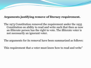 Citizenship and Suffrage