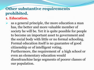 Citizenship and Suffrage