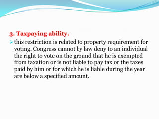 Citizenship and Suffrage