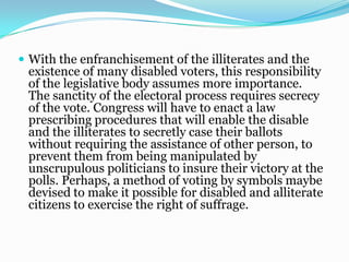 Citizenship and Suffrage